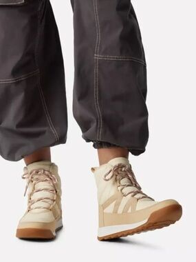 SOREL Women's Honey White Whitney II Plus Lace Waterproof Boots—10